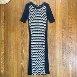 rag & bone Elaine Chevron Knit Bodycon Dress - Size M